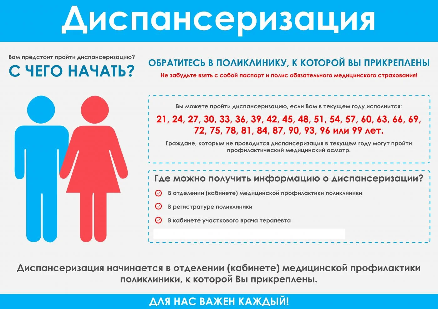 Пройди диспансеризацию и профилактический медицинский осмотр взрослого населения